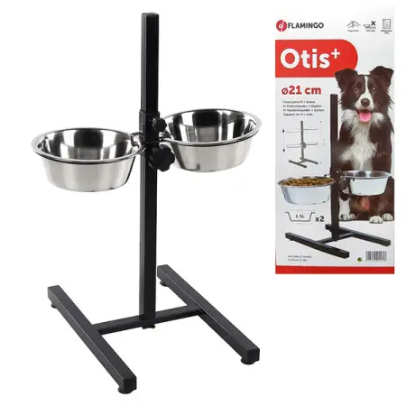Flamingo Otis+ H-Stand S ФЛАМИНГО ОТИС+ миски на штативе для собак, 2х1.5л