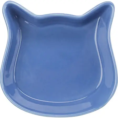 Миска Trixie для кошек керамическая в форме кошачьей головы, 0,25 л, 12 х 12 см