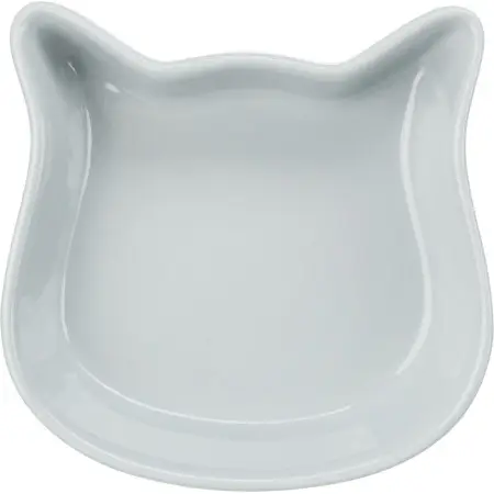 Миска Trixie для кошек керамическая в форме кошачьей головы, 0,25 л, 12 х 12 см