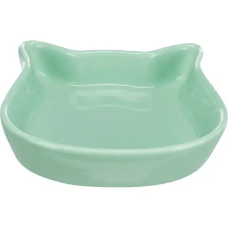 Миска Trixie для кошек керамическая в форме кошачьей головы, 0,25 л, 12 х 12 см