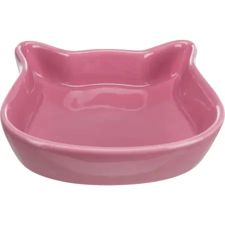 Миска Trixie для кошек керамическая в форме кошачьей головы, 0,25 л, 12 х 12 см