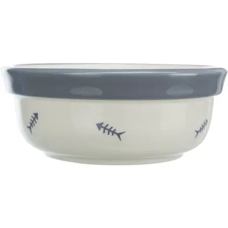 Миска Trixie Eat on Feet для котів, подвійна на металевій підставці, керамічна, 12 см, 2х300 мл