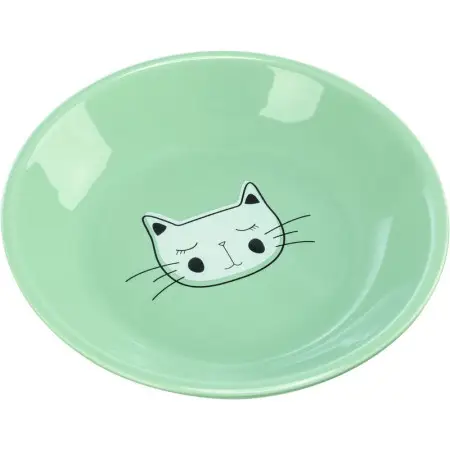 Миска Trixie плоская керамическая для кошек 0,2 л d 14 см