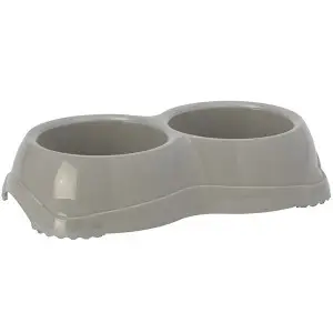Moderna Double Smarty Bowl Medium МОДЕРНА СМАРТІ подвійна миска для собак, 2х645мл , Теплий сірий d-14 см