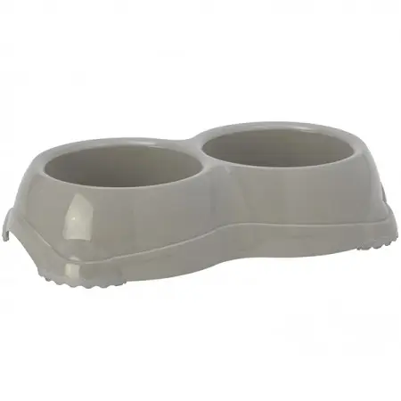 Moderna Double Smarty Bowl Medium МОДЕРНА СМАРТІ подвійна миска для собак, 2х645мл , Теплий сірий d-14 см