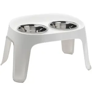 Moderna Skybar МОДЕРНА СКАЙБАР столик з мисками для собак , Білий 2х1,8 л