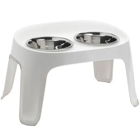 Moderna Skybar МОДЕРНА СКАЙБАР столик з мисками для собак , Білий 2х1,8 л