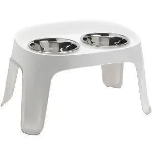 Moderna Skybar МОДЕРНА СКАЙБАР столик з мисками для собак , Білий 2х2,5 л