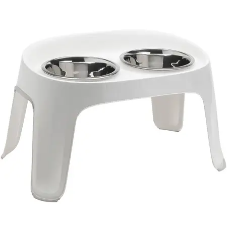 Moderna Skybar МОДЕРНА СКАЙБАР столик з мисками для собак , Білий 2х2,5 л