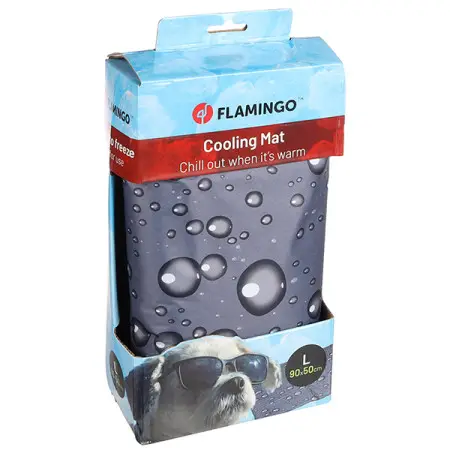 Flamingo Cooling Pad Drop ФЛАМІНГО ОХОЛОДЖУВАЛЬНА ПІДСТИЛКА КРАПЛІ для собак і котів , L 90х50х0,6 см, Сірий