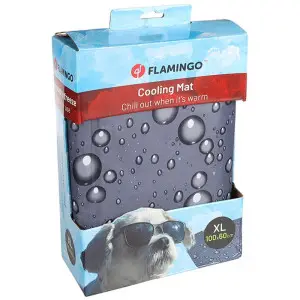 Flamingo Cooling Pad Drop ФЛАМІНГО ОХОЛОДЖУВАЛЬНА ПІДСТИЛКА КРАПЛІ для собак і котів , XL 100х60х0,6 см, Сірий