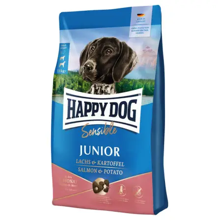 Сухий корм для цуценят Happy Dog Sensible Junior Lachs & Kartoffel з лососем та картоплею, 10 кг (61004)