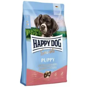 Сухий корм Happy Dog Sens Puppy Lachs для цуценят середніх та великих порід віком від 1 до 6 місяців з лососем та картоплею беззерновий 1 кг