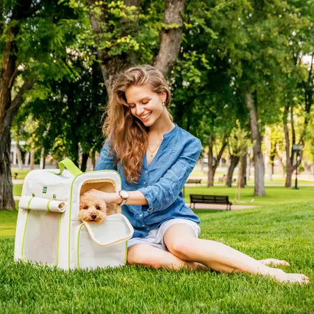 Рюкзак-переноска для кошек и мелких пород собак WAUDOG Relax Eco, 42*34*27 см, до 8 кг