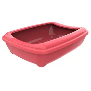 Moderna Arist-O-Tray Jumbo МОДЕРНА АРІСТ-О-ТРЕЙ ДЖУМБО туалет з бортиком лоток для котів, 57х43х16см , Кораловий 