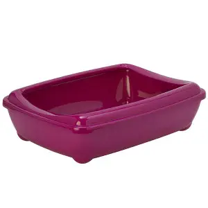 Moderna Arist-O-Tray Jumbo МОДЕРНА АРІСТ-О-ТРЕЙ ДЖУМБО туалет з бортиком лоток для котів, 57х43х16см , Яскраво-рожевий 