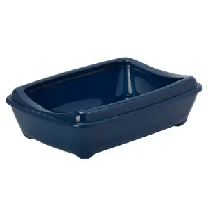 Moderna Arist-O-Tray Large МОДЕРНА АРІСТ-О-ТРЕЙ ЛАДЖ туалет з бортиком лоток для котів, 50х38х14см , Чорничний