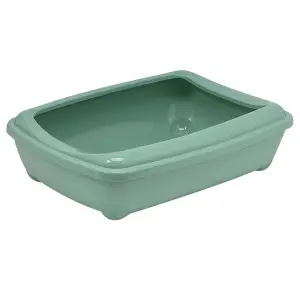 Moderna Arist-O-Tray Large МОДЕРНА АРІСТ-О-ТРЕЙ ЛАДЖ туалет з бортиком лоток для котів, 50х38х14см , Cвітло зелений