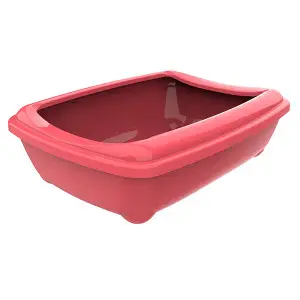 Moderna Arist-O-Tray Medium МОДЕРНА АРІСТ-О-ТРЕЙ МЕДІУМ туалет з бортиком лоток для котів, 43х31х12см , Кораловий