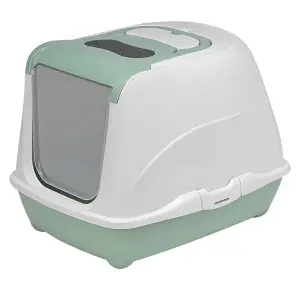 Moderna Flip Cat МОДЕРНА ФЛИП КЕТ закритий туалет з відкидною кришкою для котів, 50х39х37см , Cвітло зелений