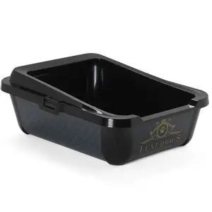 Moderna Hercules Luxurious МОДЕРНА ЛАКШЕРІЗ туалет з бортиком для котів, 51х39х19см , Чорний 