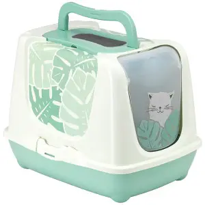 Moderna Trendy Cat Eden МОДЕРНА ЕДЕМ закритий туалет для котів , Зелений, 49,97х39,08х38,91 см