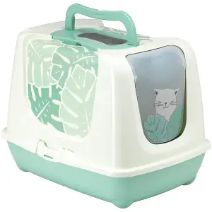 Moderna Trendy Cat Eden МОДЕРНА ЕДЕМ закритий туалет для котів , Зелений, 57,30х44,40х43,75 см