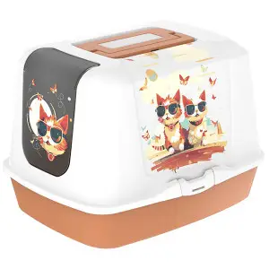 Moderna Trendy Cat Indy&Louise МОДЕРНА ІНДІ та ЛУЇЗА закритий туалет для котів , 58х44х42 см, Карамель