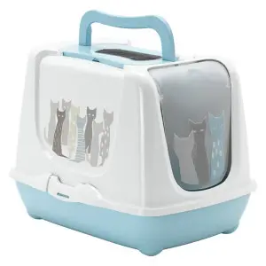 Moderna Trendy Cat Maasai МОДЕРНА МАСАЇ закритий туалет для котів , 57,4x44,8x42,7 см, Блакитний