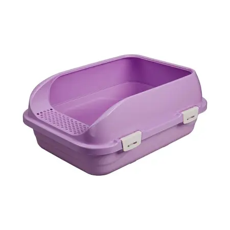 Туалет AnimAll CNR-127 для котів, під наповнювач, з лопаткою, 58×42×24 см, фіолетовий