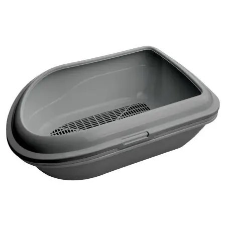 Туалет AnimAll CNR-130 для котів, під наповнювач, з сіткою, сірий, 57×39×23 см