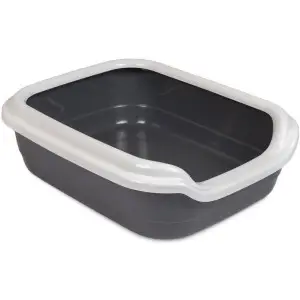 Туалет для котів Природа Comfort M, 41х30х13,5 см, сірий