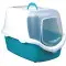 Туалет закритий для котів Trixie Vico Easy CLEAN 40х40х56 см аквамарин/білий (40345)