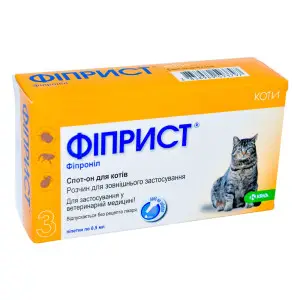 Краплі Фіпріст спот он 0,5мл для котів,1уп.