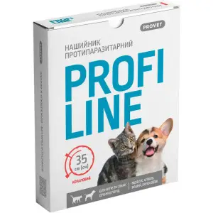 Нашийник протипаразитарний Profiline для котів та собак дрібних порід 35 см кораловий