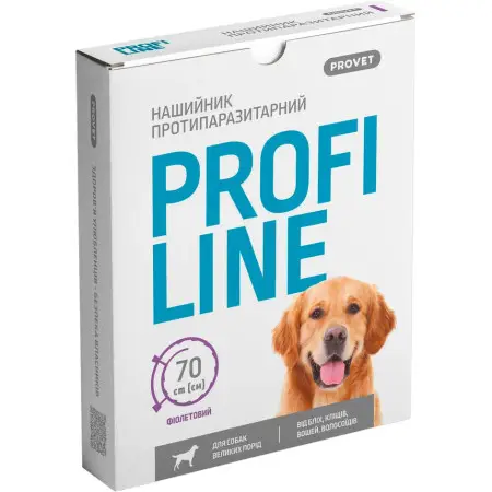 Ошейник противопаразитарный ProVET Profiline для собак больших пород 70 см фиолетовый
