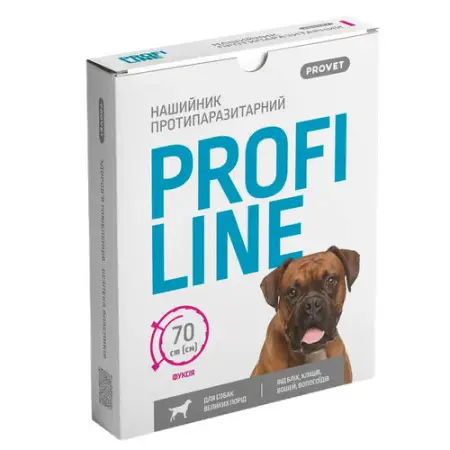 Нашийник протипаразитарний Profiline для собак великих порід 70 см фуксія