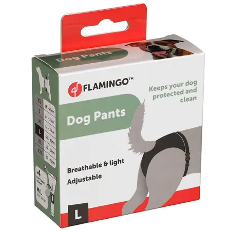 Flamingo Dog Pants Sasha ФЛАМИНГО САША гигиенические трусы для собак, L, 40х49 см