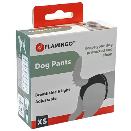 Flamingo Dog Pants Sasha ФЛАМІНГО САША гігієнічні труси для собак , XS 25,5х10,5х2 см, Чорний