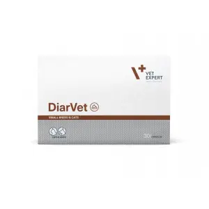 Vet Expert DiarVet ДіарВет (30 капс. Twist Off) - засіб для котів і собак малих порід проти діареї (бентоніт, інулін, пектин, таніни, віт А)