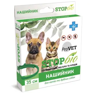 Нашийник для котів та дрібних собак СтопБіо, від зовнішніх паразитів, 35 см (PR020118)