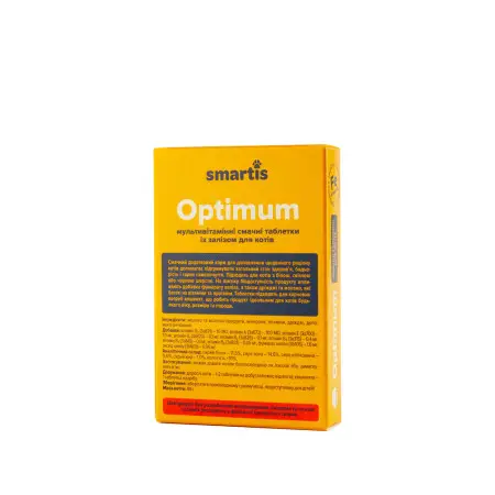 Додатковий корм Smartis Optimum із залізом для котів, 50 таб.