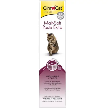 Malt-soft Gimcat Extra Паста для виведення шерсті та поліпшення моторики шлунка, 200 г
