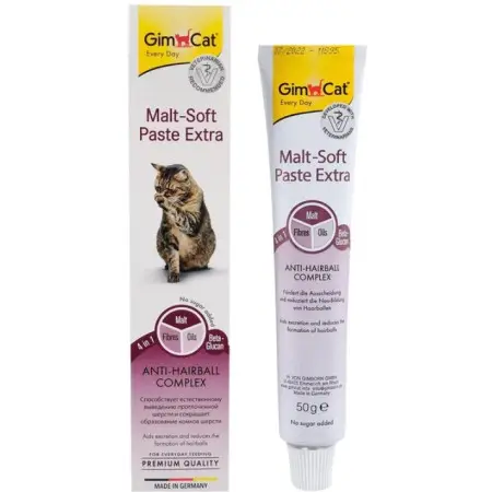 Malt-soft Gimcat Extra Паста для виведення шерсті та поліпшення моторики шлунка, 50 г