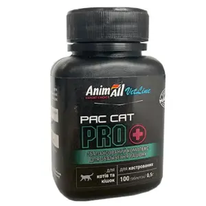 Вітаміни AnimAll VetLine PAC CAT PRO для котів та котів 0.5 г × 100 табл