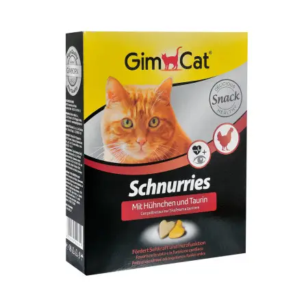 Вітаміни GimCat для котів GimCat Schnurries ГімКет Шнуріс з куркою і таурином таблетки 650 таблеток