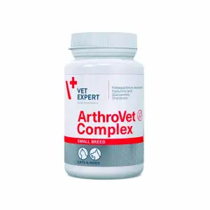 Вітаміни Vet Expert ArthroVet Complex Small breed&cats для підтримання здоров’я функції хрящів і суглобів у котів і собак малих порід, 60 таб.