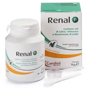 Порошок Candioli Renal P при хронічній нирковій недостатності для котів і собак, 70 г