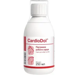 Вітаміни Dolfos CardioDol для підтримки серця собак та котів, 250 мл