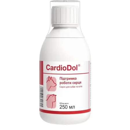Вітаміни Dolfos CardioDol для підтримки серця собак та котів, 250 мл